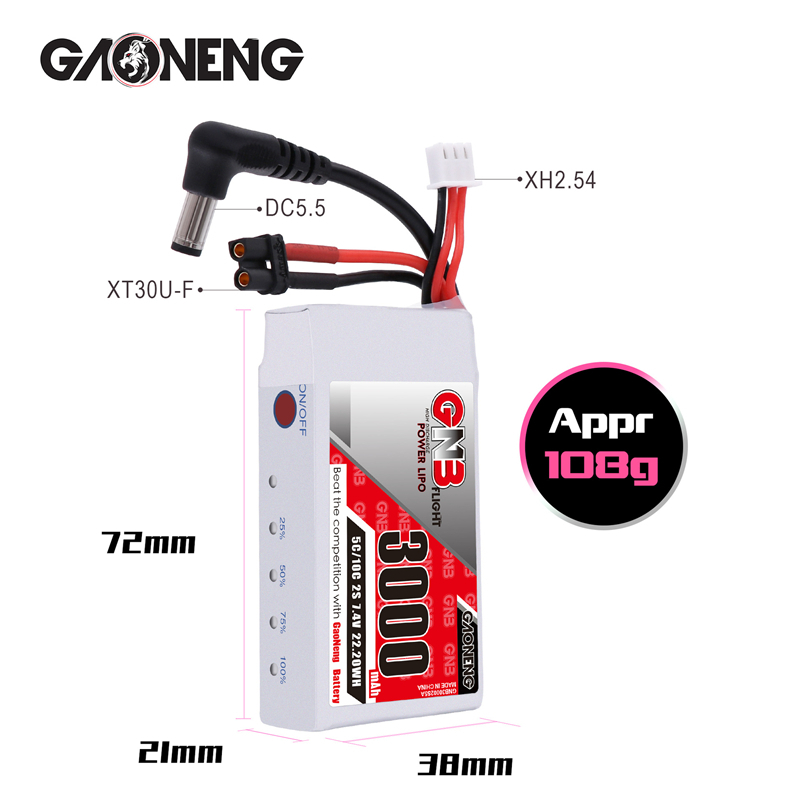 1/2/3/4/5PCS GNB 2S 7.4V Lipo  - огляд і ціна Skyzone Sky04X Pro Oled Fpv Goggles